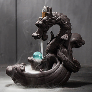 Buddha Gift Tibetan Dragon Protection Incense Burner Decoration