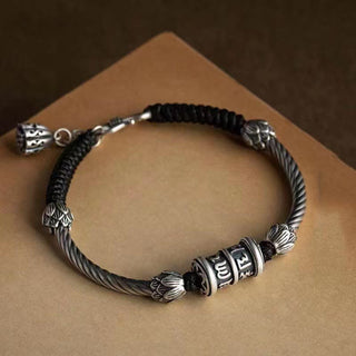 Buddha Gift Om Mani Padme Hum Lotus Peace Braided Bracelet