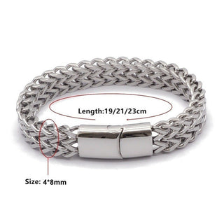 Buddha Gift Fish Scale Magnetic Buckle Titanium Steel Balance Bracelet Bangle