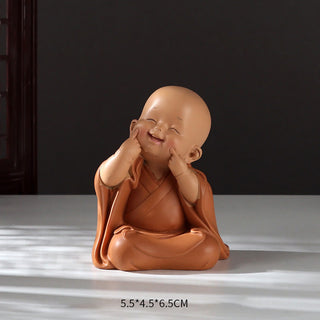 Buddha Gift Small Mini Meditation Praying Monk Serenity Resin Home Decoration