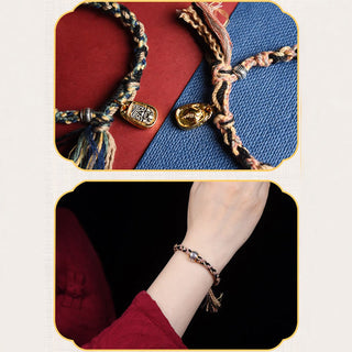 Buddha Gift Zakiram Goddess of Wealth Om Mani Padme Hum Peace Handmade Bracelet