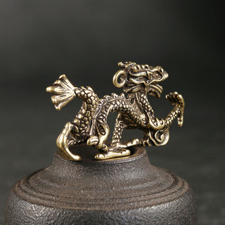 Buddha Gift Year Of The Dragon Mini Brass Dragon Luck Protection Home Decoration