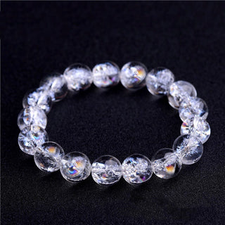 Buddha Gift Natural White Crystal Protection Healing Bracelet