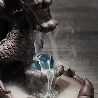 Buddha Gift Tibetan Dragon Protection Incense Burner Decoration