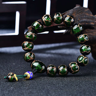 Buddha Gift Tibetan Dragon Vein Agate Healing Bracelet