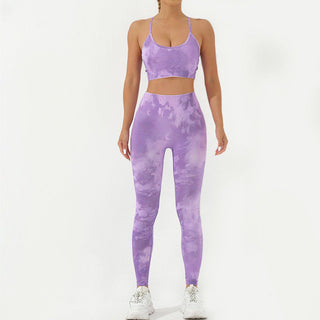 Buddha Gift 2Pcs Camo Print Backless Criss-Cross Strap Top Bra Shorts Leggings Pants Fitness Yoga Outfit Set
