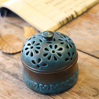 Buddha Gift Mini Hollow Spiritual Meditation Ceramic Small Incense Burner Decoration