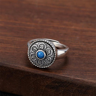 Buddha Gift Tibetan Om Mani Padme Hum Peace Rotatable Ring